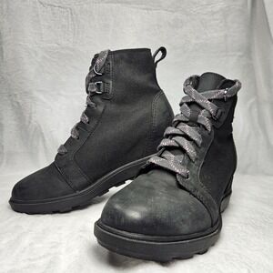 Sorel Evie II NW Lace Waterproof Hidden Wedge Boots - Women's Size 7